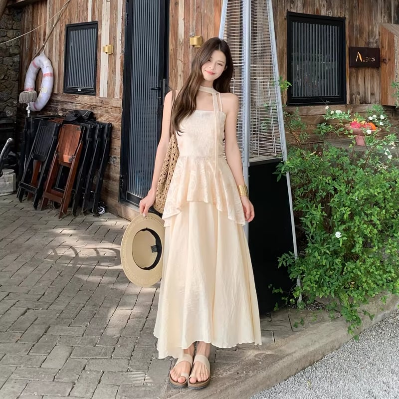 【dress】フレアキャミワンピース Q8335