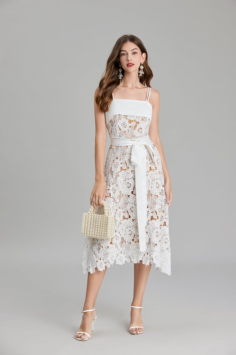 【dress】カットワークキャミワンピース　M25064