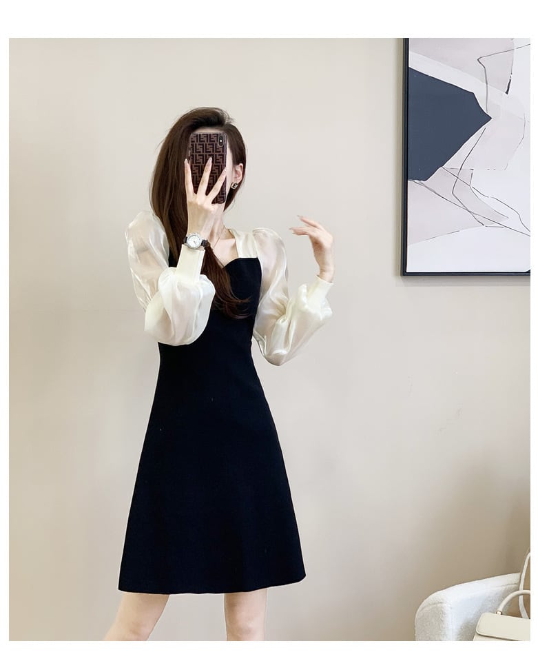 【dress】切り替えワンピース　M25518