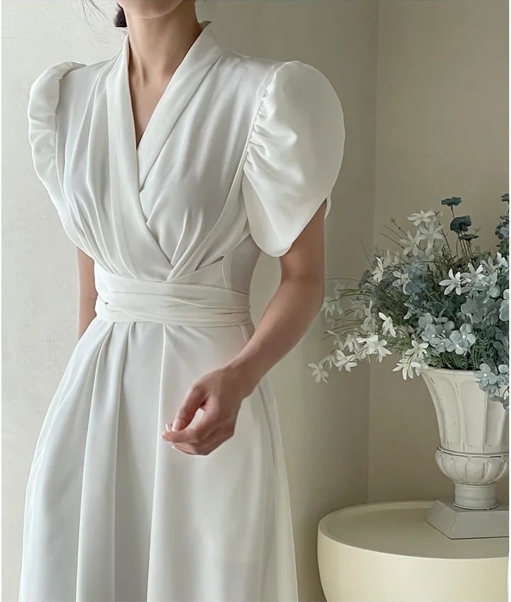 【dress】Vネックデートワンピース　M24904