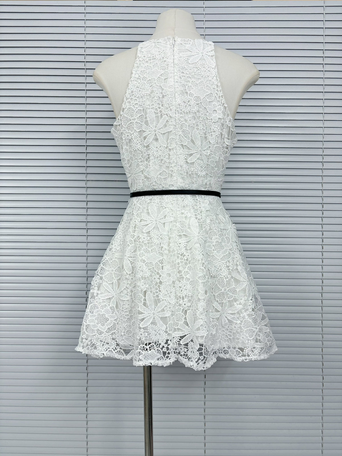 【dress】リボンベルトレースワンピース Q8755