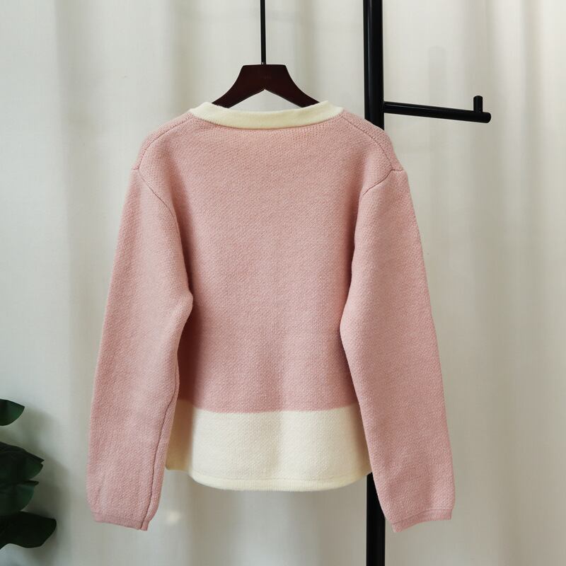 【outer】配色ニットカーデ　M28518