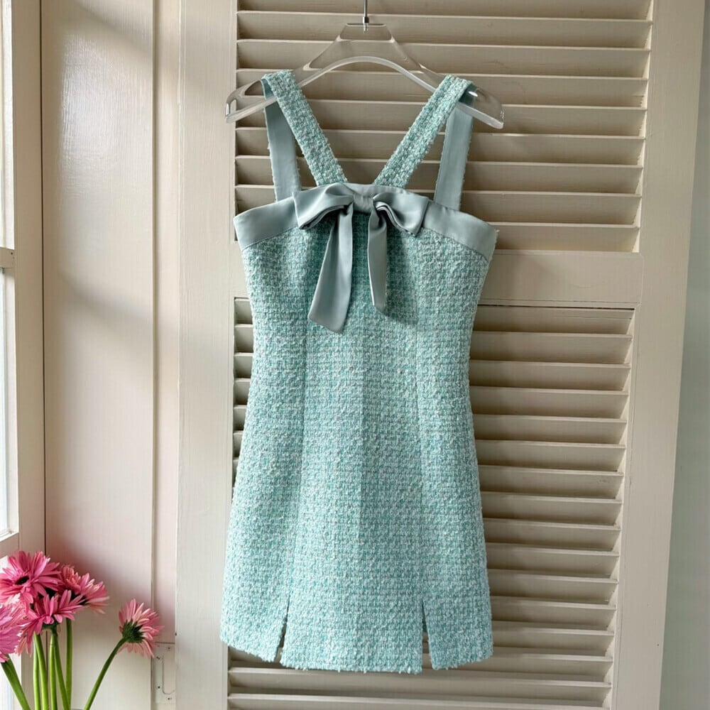 【dress】リボンツイードミニワンピース　N3550