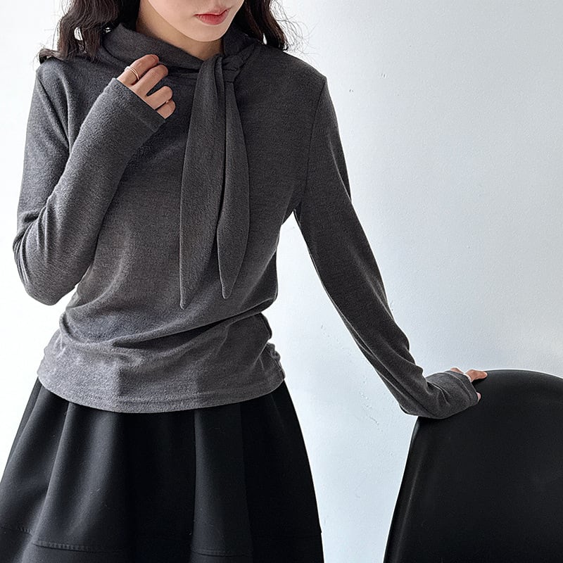 【tops】スカーフカラーブラウス Q7088