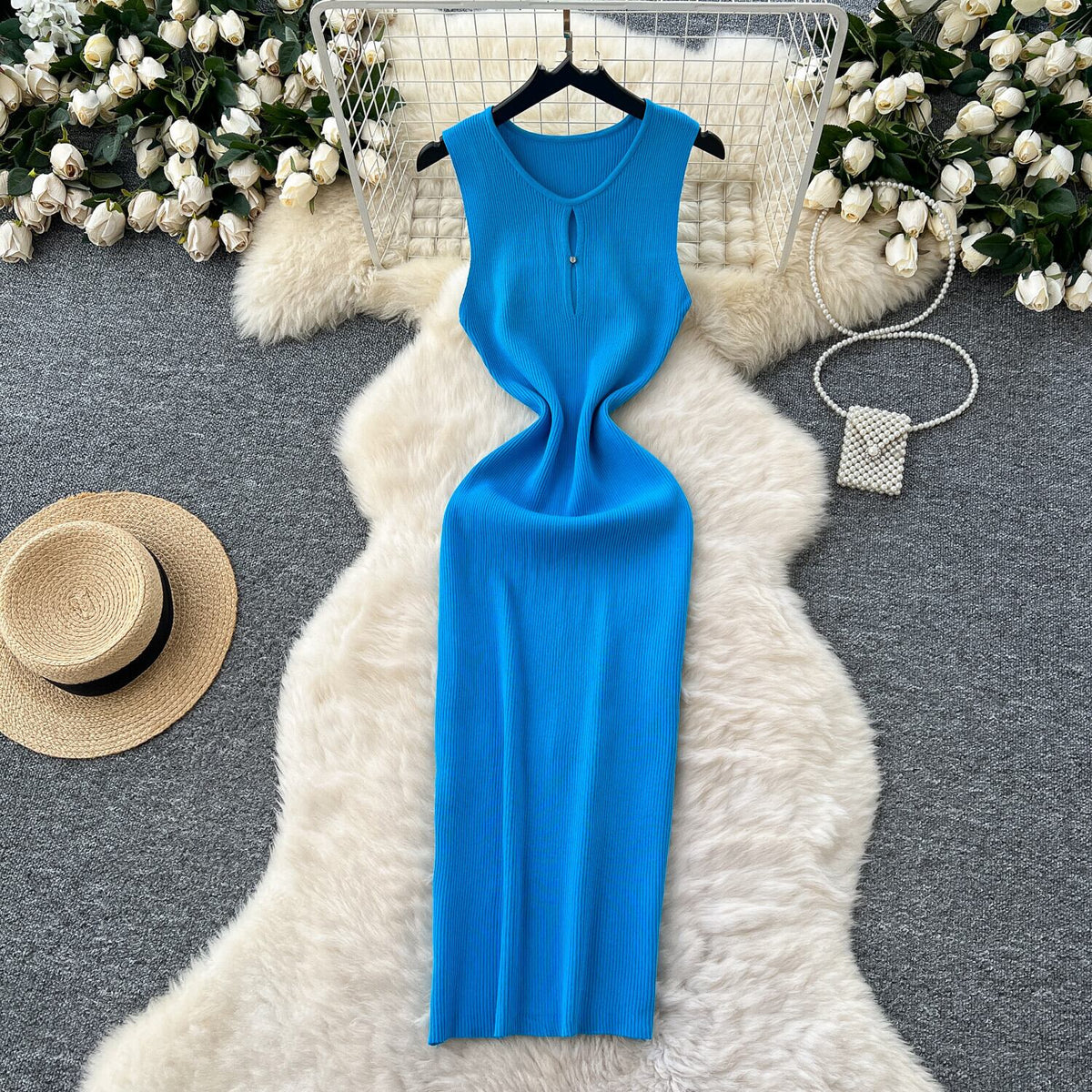 【dress】ノースリーブニットワンピース　M29709