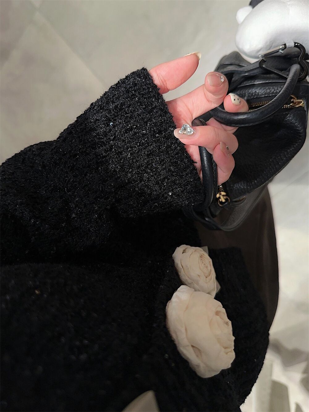 【outer】立体フラワーニットカーデ　M27668