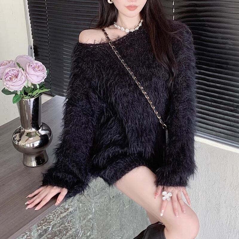 【tops】シャギーニットセーター　M18465