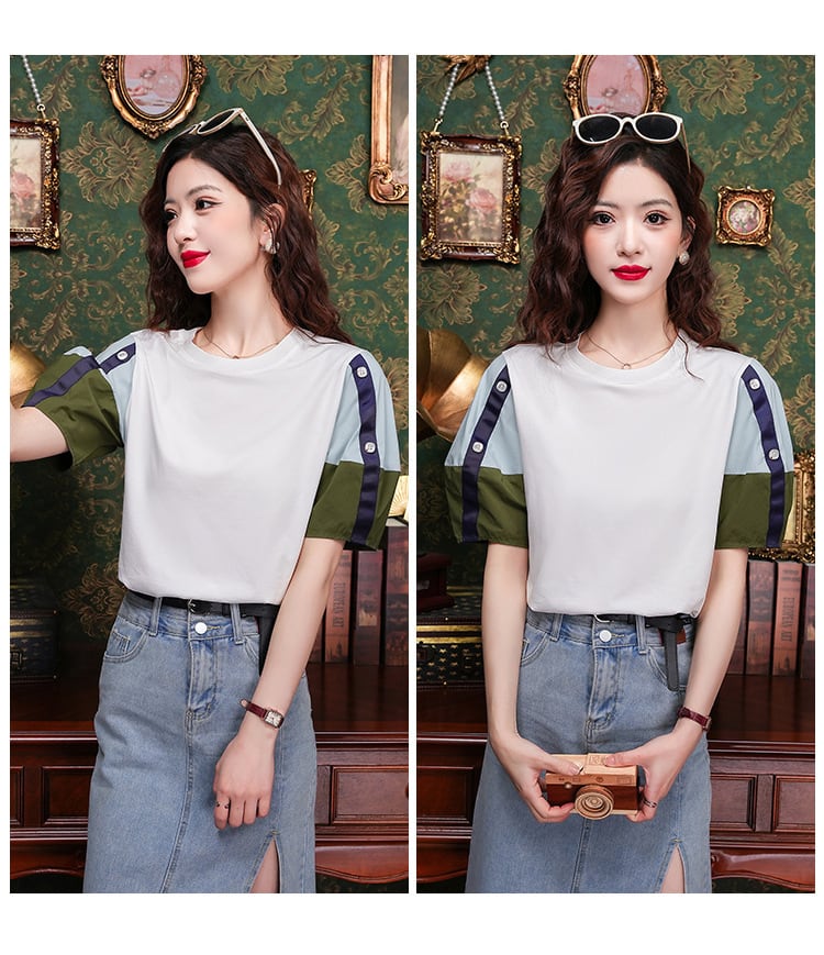 【tops】カラーマッチングTシャツG21331