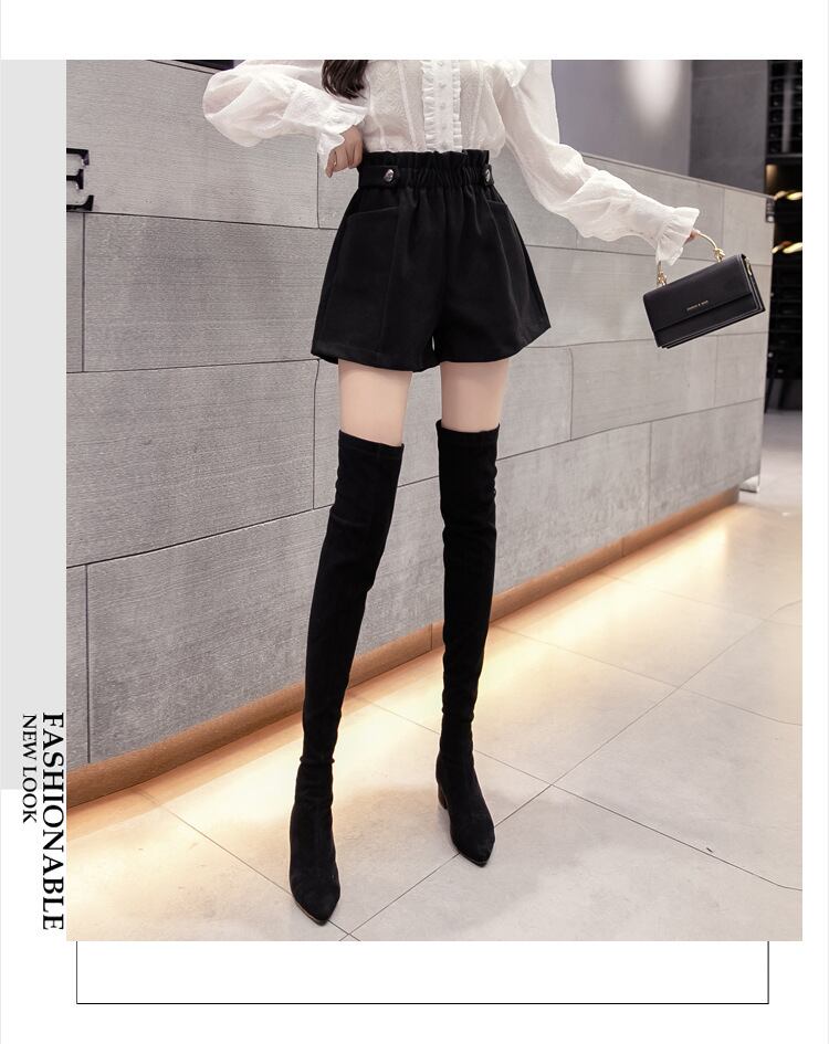 【bottoms】絶対欲しい!気質満点秋冬新作厚手ルーズ着痩せAラインショートパンツ G3261