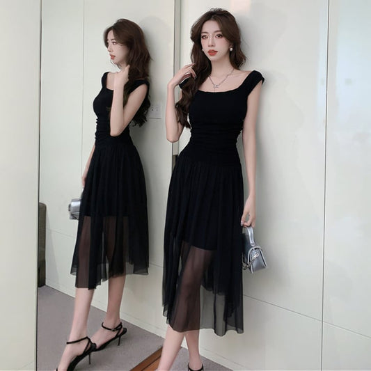 【dress】スクエアネックキャミワンピース G20930