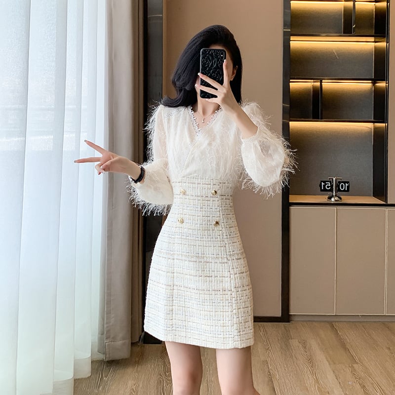 【dress】クロスネックワンピース Q7580