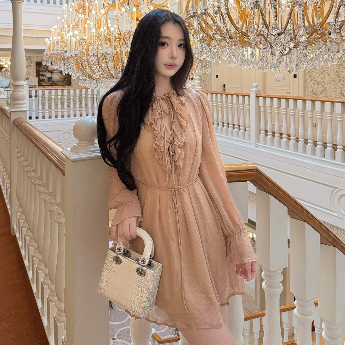【dress】フリルミニワンピース   N3768