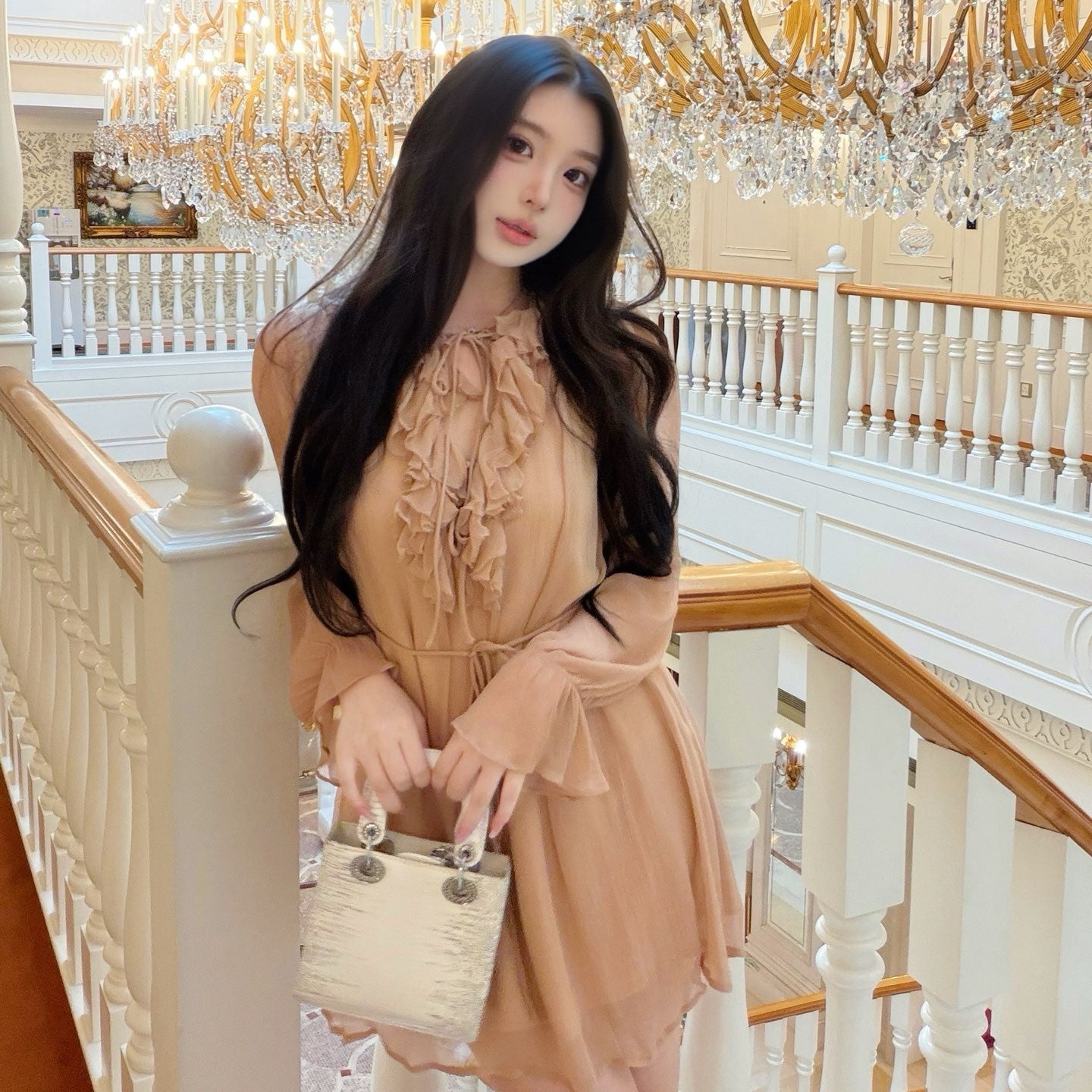 【dress】フリルミニワンピース   N3768