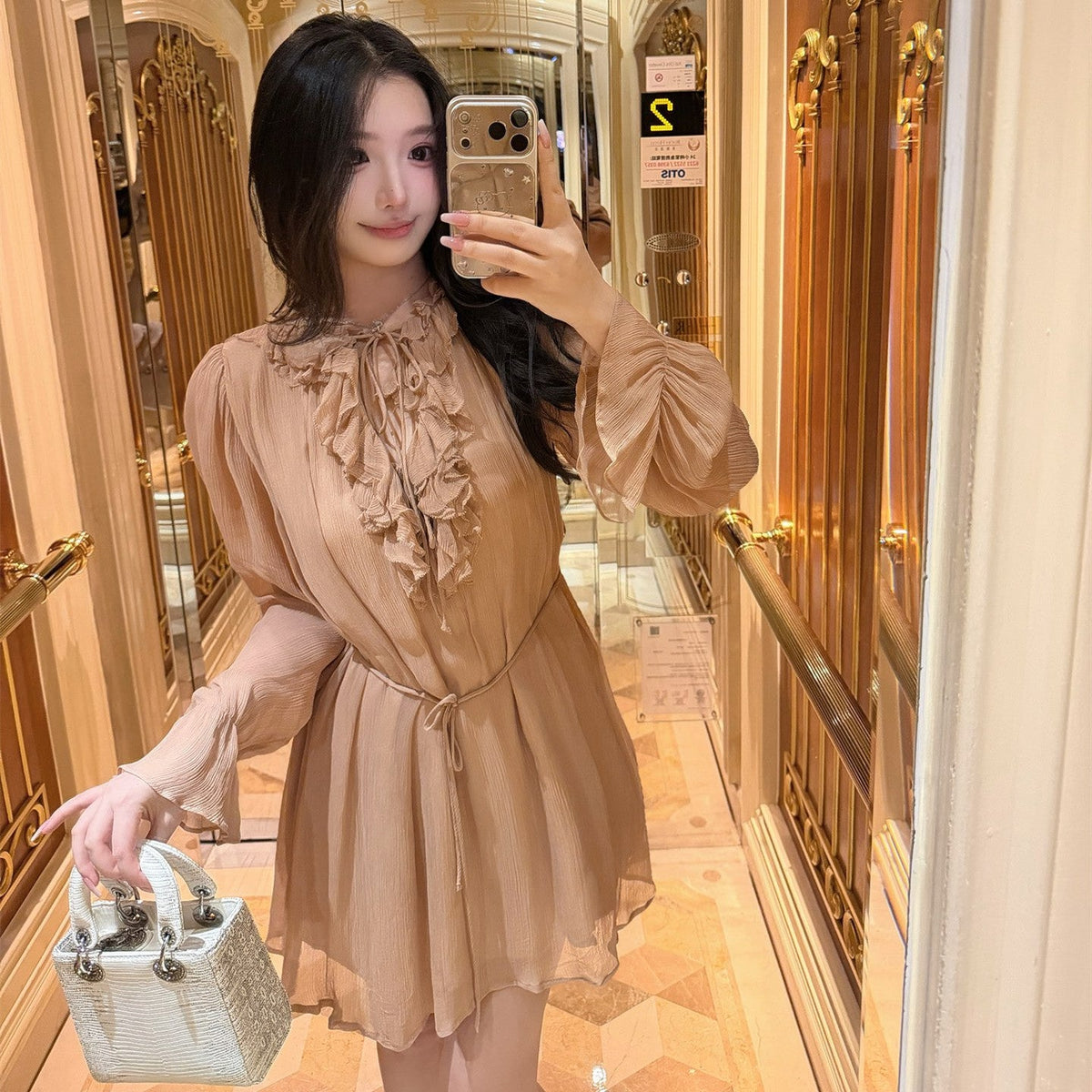 【dress】フリルミニワンピース   N3768