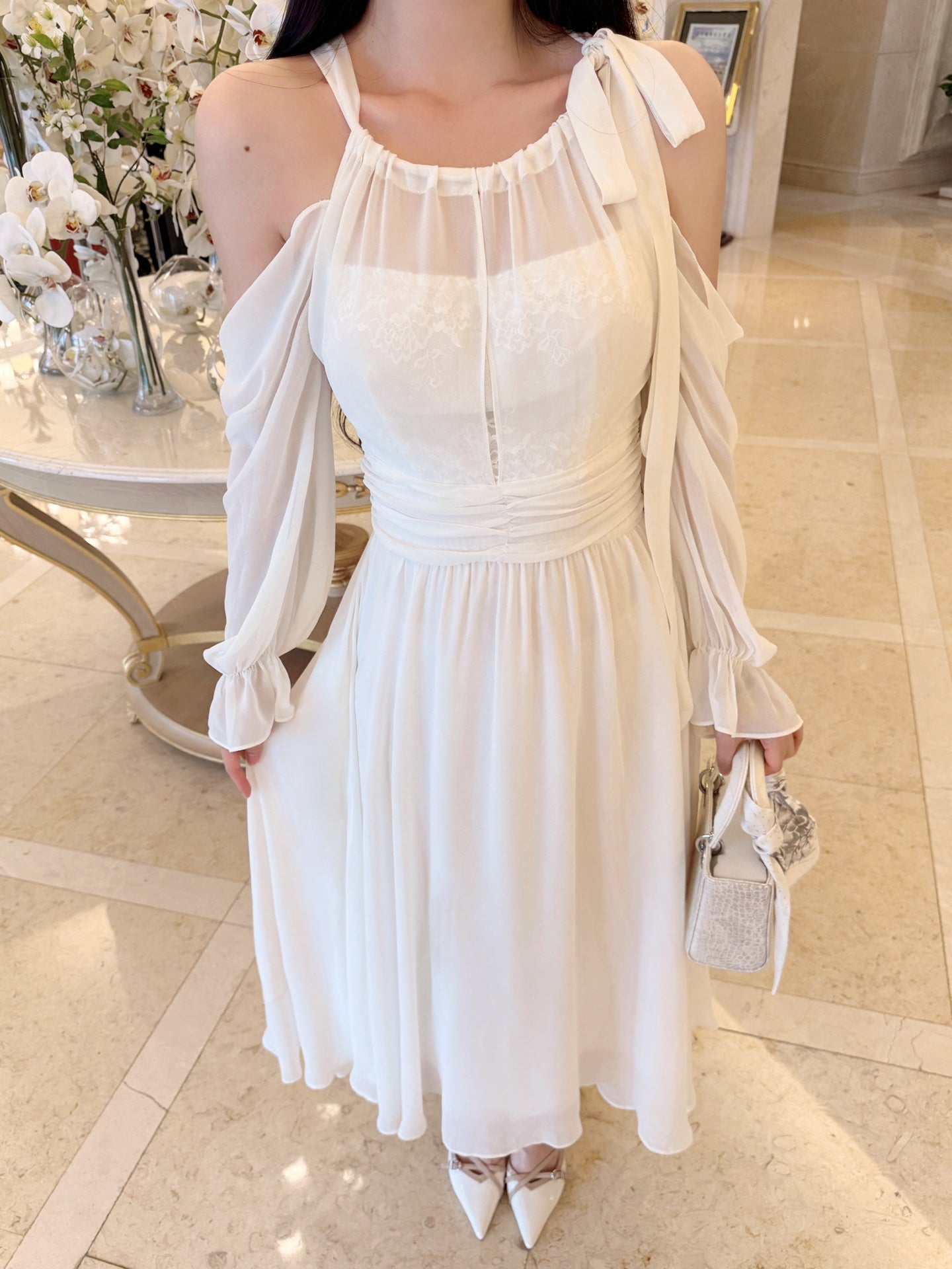 【dress】オフショルロングワンピース   N3769