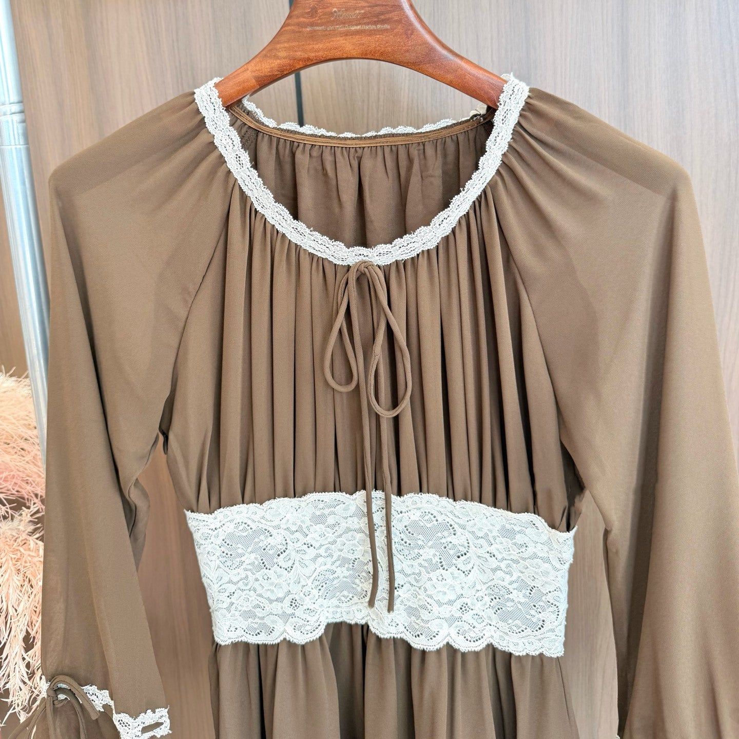 【dress】ウエストレースミニワンピース   N3770