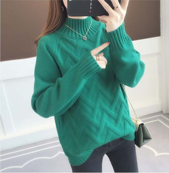 【tops】ハーフネックニットセーターG18054