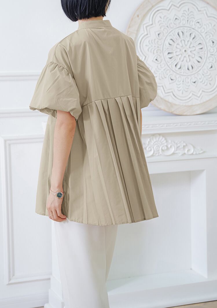 【tops】ランタンスリーブギャザーブラウスG20473