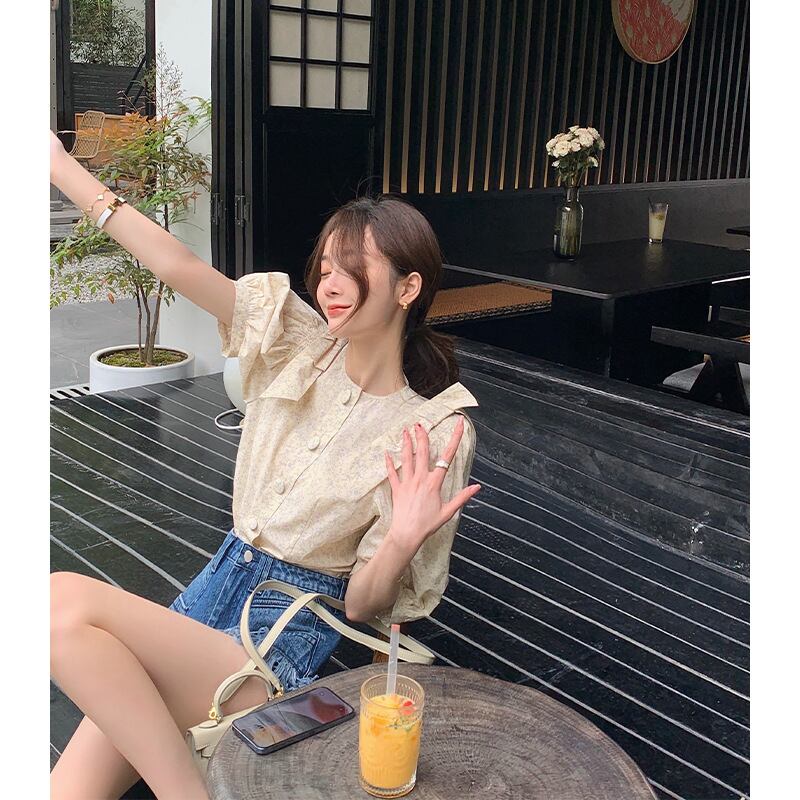 【tops】パフスリーブ ブラウスG21113