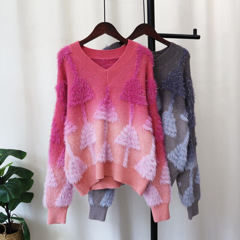 【tops】グラデーションニットセーター　M26943