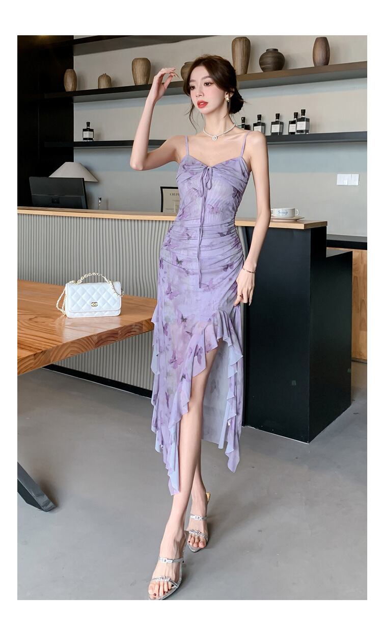 【dress】フリル花柄キャミワンピースG21264
