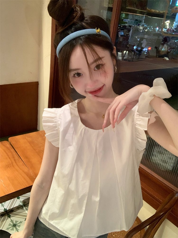 【tops】ギャザーフリルトップス　M25055