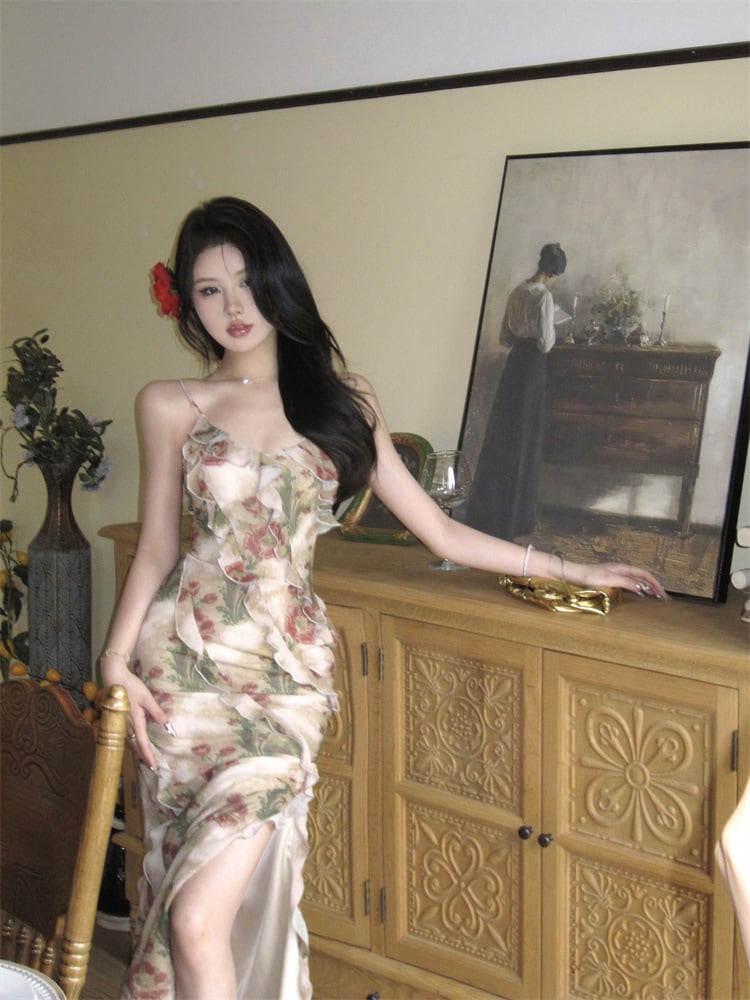 【dress】花柄キャミワンピース　M24447
