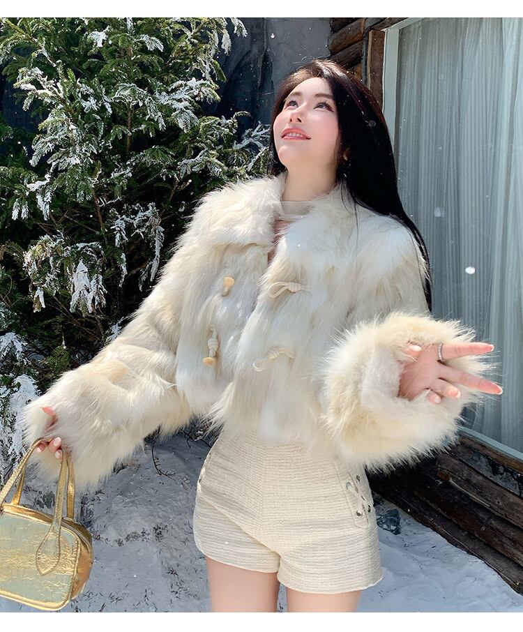 【outer】ファーショートコート　M27342