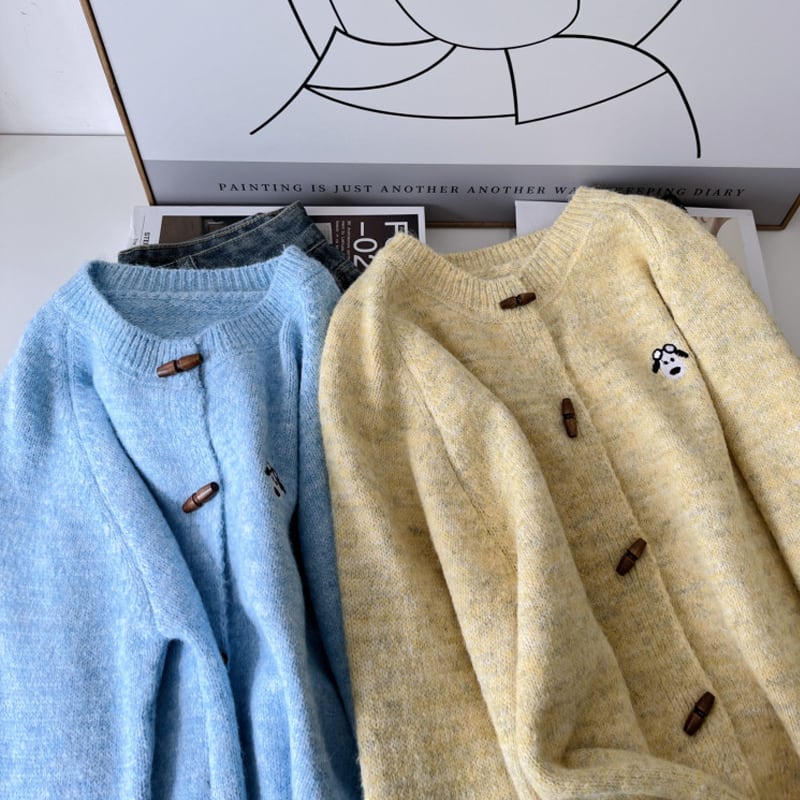 【outer】4色展開ニットカーディガン Q7492