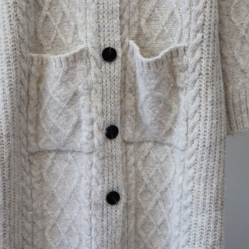 【outer】ロング丈ニットカーデ　M27038