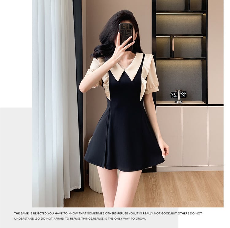 【set】ドールカラーワンピース+ショートパンツ２点セットG20671