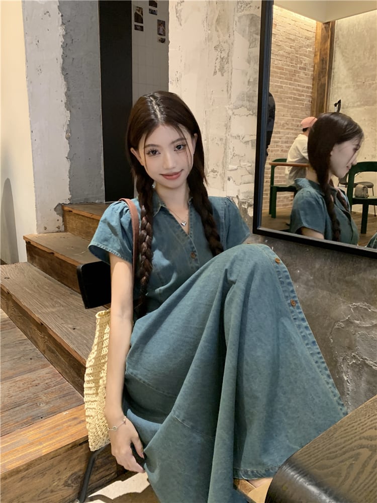 【dress】デニムワンピース　M24032
