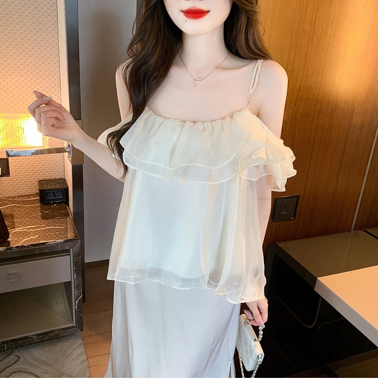【tops】キャミフリルトップス　M23926
