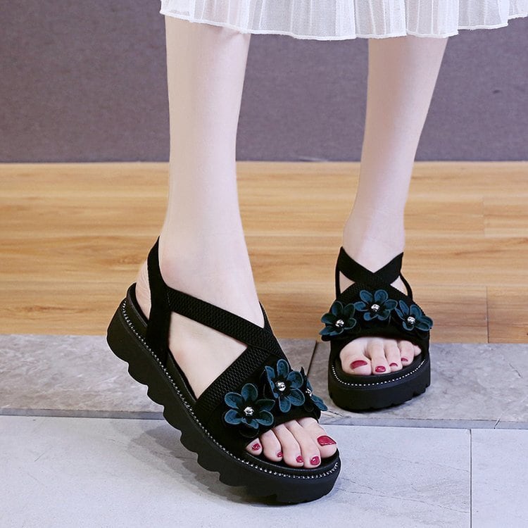 【shoes】立体フラワーサンダル　M24651