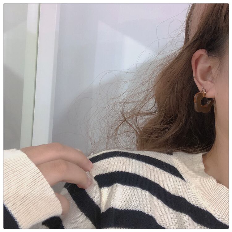 【小物】激売れ中 chicレディーススウィートサークル花形ピアスアクセサリー