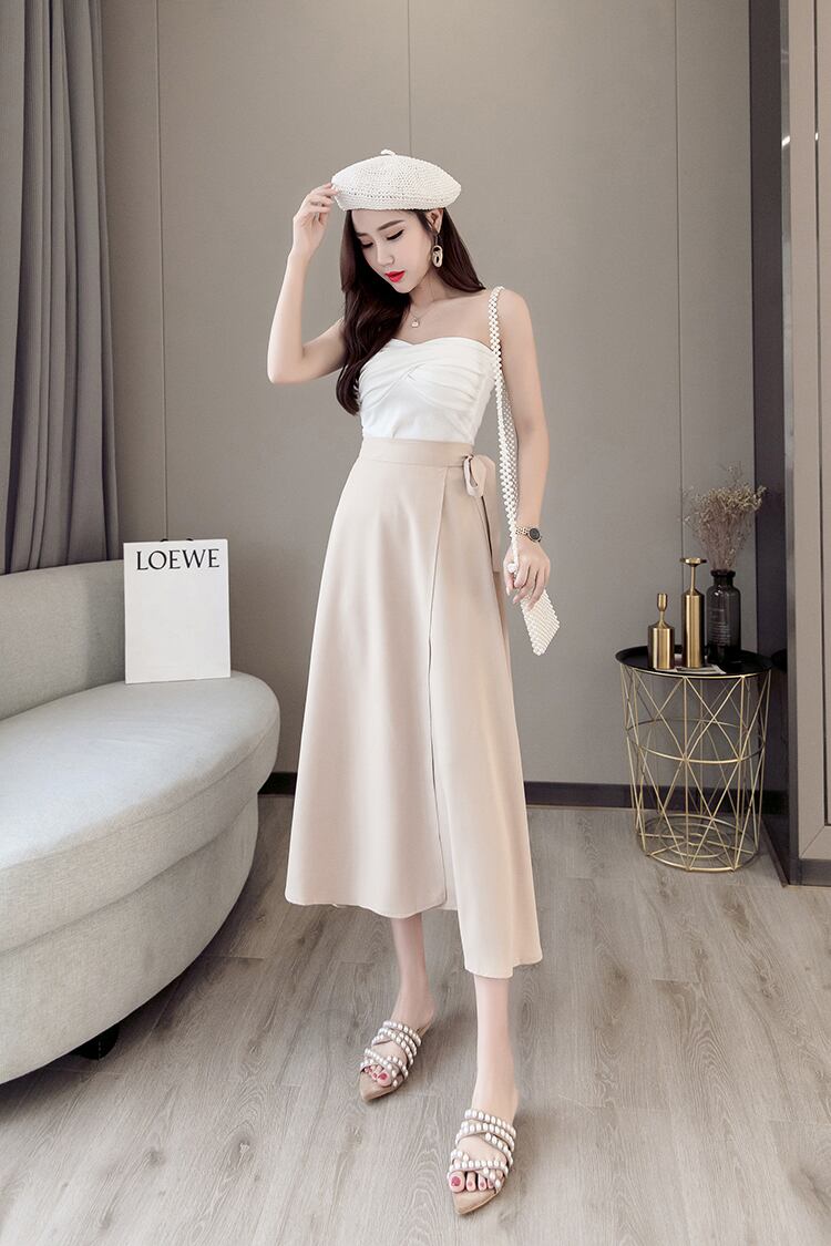 【bottoms】 清新人気デザインレディースファッションハイウエストスカート