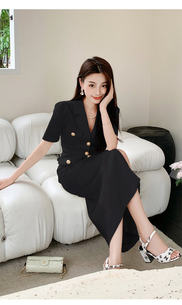 【dress】フラップポケットワンピース　M24071