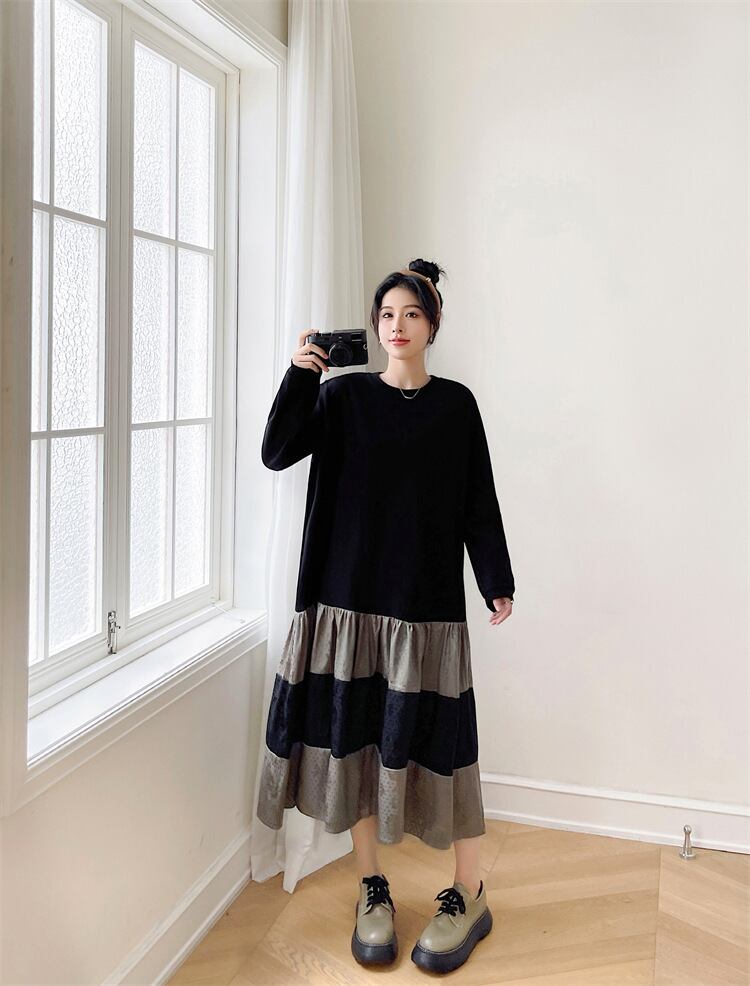 【dress】ドッキングカジュアルワンピース　M28936