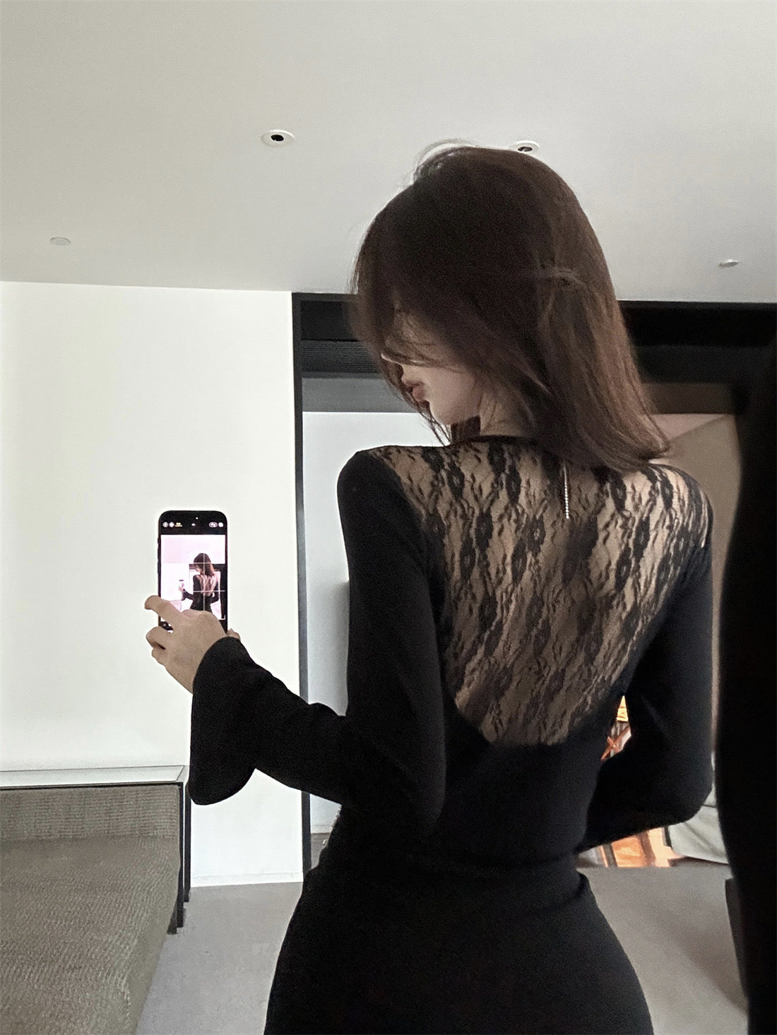 【tops】フリンジレースブラウスF8333