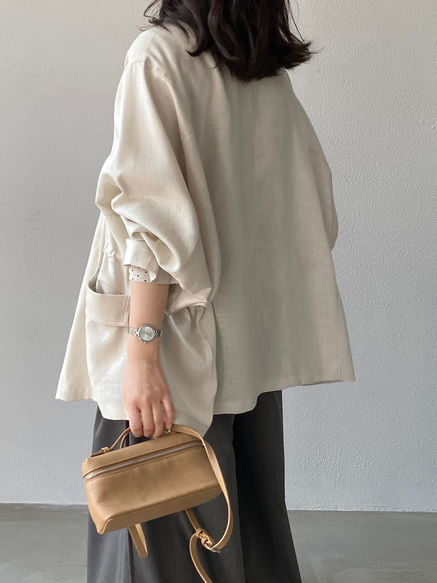 【outer】リネンコート Q8245