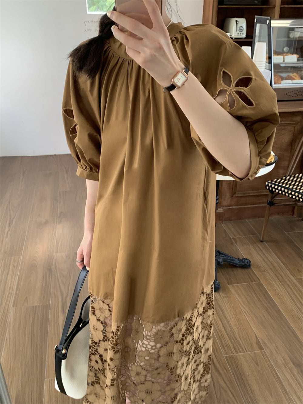 【dress】レースリボン付きワンピース　M24740