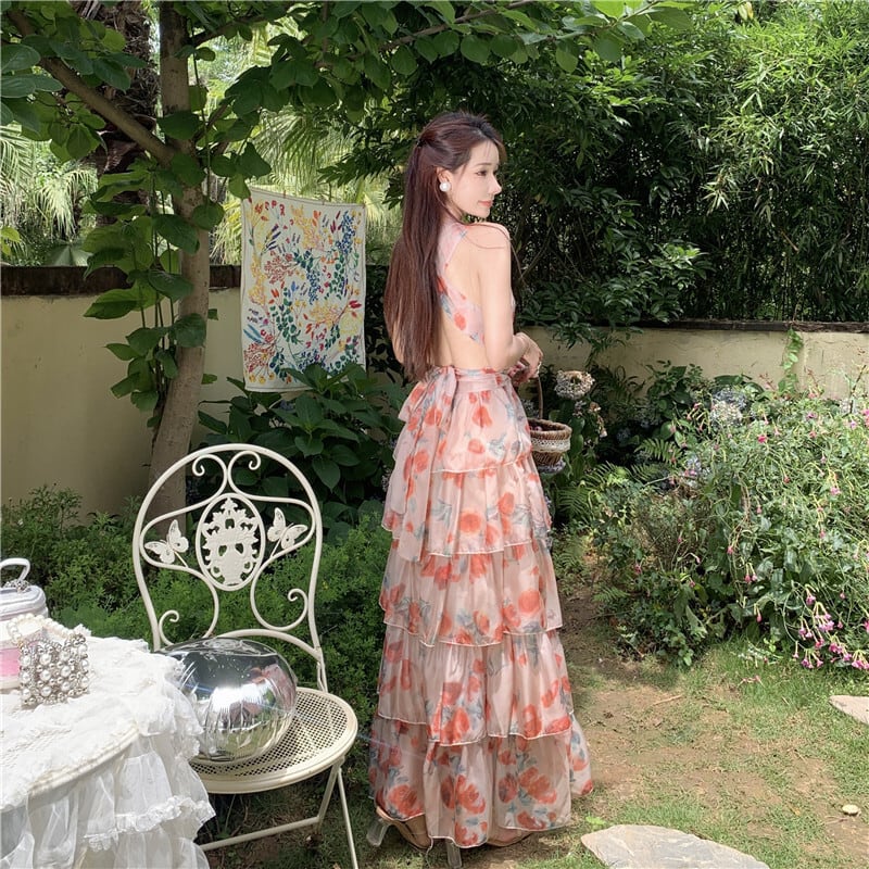 【dress】プリントワンピース　M25292