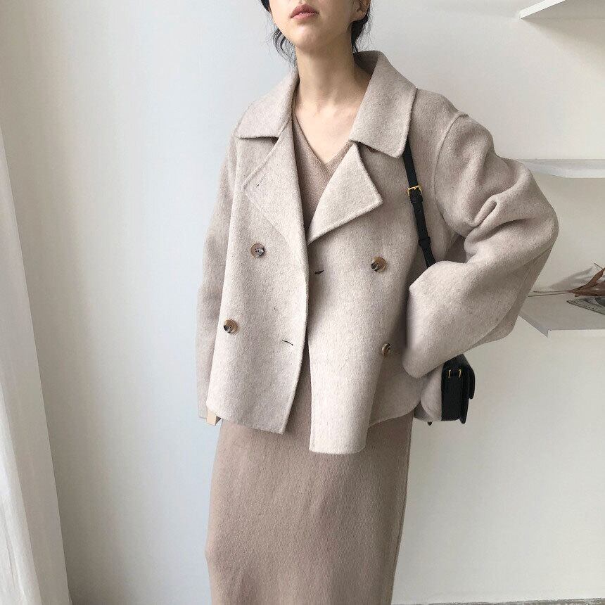 【outer】ダブルボタンコート　M18907