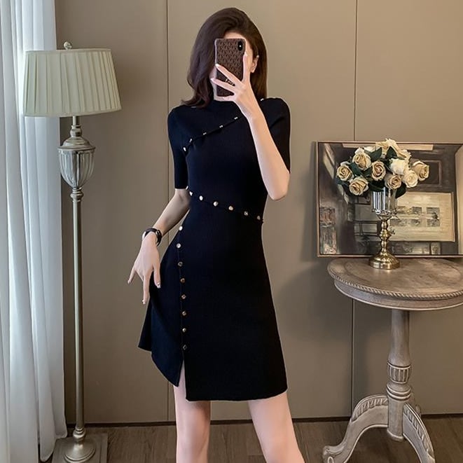 【dress】ニットAラインワンピース G21403