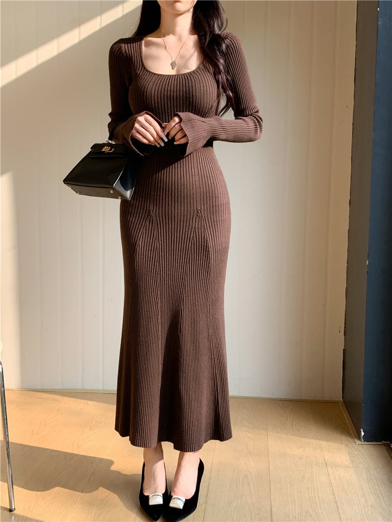 【dress】マーメイドニットワンピース　M26998
