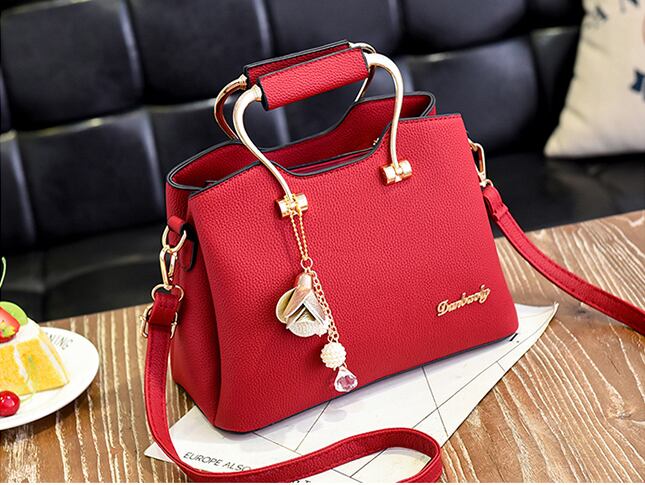 【小物】ファッション 韓国系シンプルPU無地斜め掛けハンドバッグ G1889