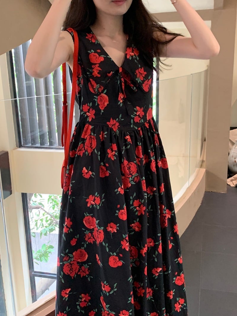 【dress】花柄ワンピース　M24869