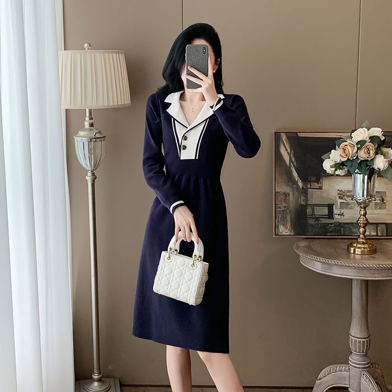 【dress】ニットワンピース　M25350