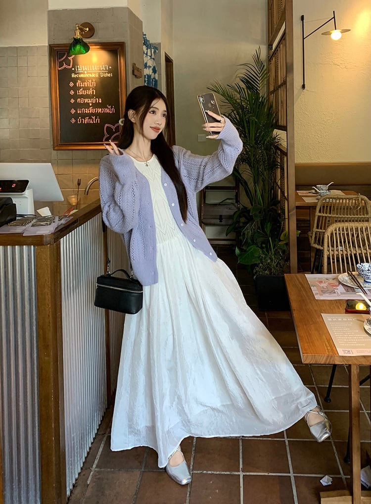 【dress】ニット切り替えワンピース G20074