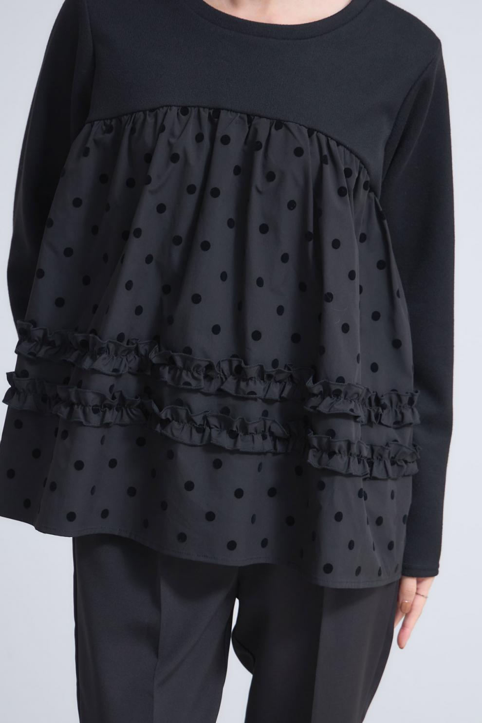 【tops】ドット柄プルオーバー　M28043